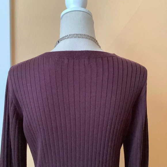 UNIQLO JIL SANDER Maroon Wool Sweater Dress Size M - Picture 6 of 16